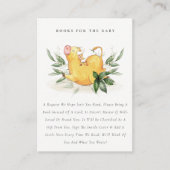 かわいい聖い牛の農場の葉の本の赤ちゃんシャワー エンクロージャーカード (正面)