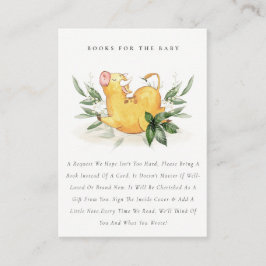 かわいい聖い牛の農場の葉の本の赤ちゃんシャワー エンクロージャーカード