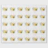 かわいい聖い牛の農場の葉キッズエイジ誕生日 ラッピングペーパー (フラット)