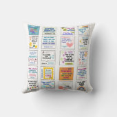 かわいい聖なる書物、 経典の子供は聖書の聖句を記憶 クッション (裏面)