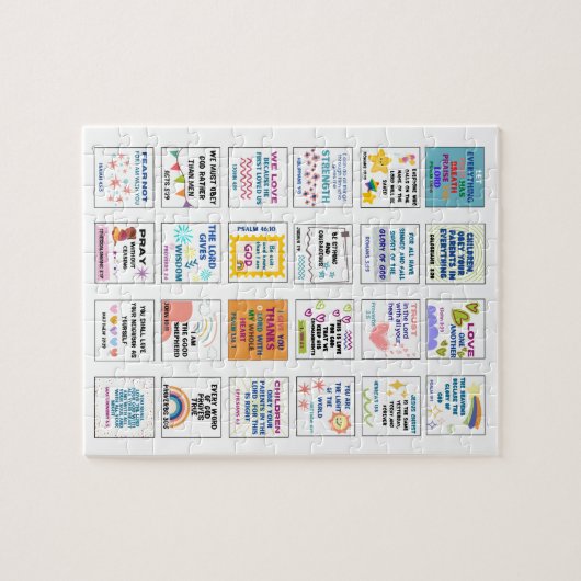 かわいい聖なる書物、 経典の子供は聖書の聖句を記憶 ジグソーパズル (横)