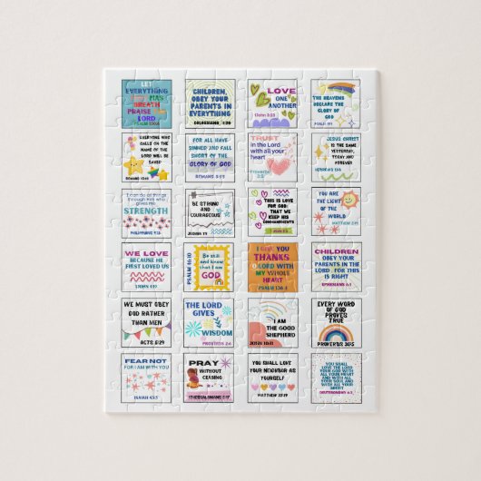 かわいい聖なる書物、 経典の子供は聖書の聖句を記憶 ジグソーパズル (縦)