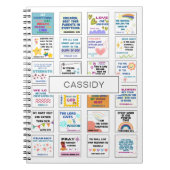 かわいい聖なる書物、 経典の子供は聖書の聖句を記憶 ノートブック (正面)