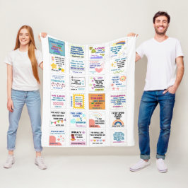 かわいい聖なる書物、 経典の子供は聖書の聖句を記憶 フリースブランケット