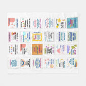 かわいい聖なる書物、 経典の子供は聖書の聖句を記憶 フリースブランケット (正面(横))