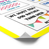 かわいい聖なる書物、 経典の子供は聖書の聖句を記憶 ポスター (角)