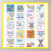 かわいい聖なる書物、 経典の子供は聖書の聖句を記憶 ポスター (正面)