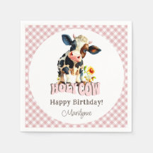かわいい聖なる牛 ピンクの誕生日