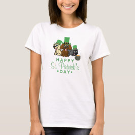 かわいい聖パトリックの日の犬レプレチャウン·ハッツ·パピー Tシャツ