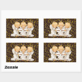 かわいい聖歌隊の天使たち 長方形ステッカー 長方形シール (シート)