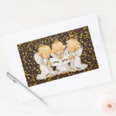 かわいい聖歌隊の天使たち 長方形ステッカー 長方形シール (封筒)