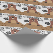 かわいい聖燭節の漫画のイラストレーション ラッピングペーパー (角)