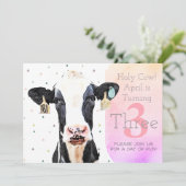 かわいい聖牛第三誕生日パタンファーム動物 招待状 (スタンド正面)