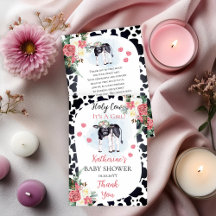 かわいい聖牛、それは女の子の赤ちゃんシャワーありがとうC