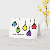 かわいい聖降誕パーソナライズされた祭オーナメント カード (黄色い花)