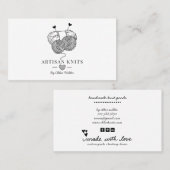 かわいい職人ニット商品と編み物指導 名刺 (正面/裏面)