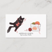 かわいい職人ニット商品と編み物指導 名刺 (正面)