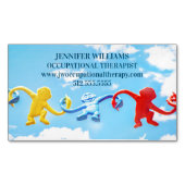 かわいい職業セラピストブルースカイ マグネット名刺 (正面)