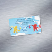 かわいい職業セラピストブルースカイ マグネット名刺 (インサイチュ)