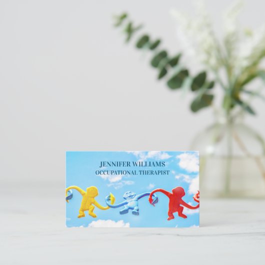かわいい職業セラピストブルースカイ 名刺 (スタンド正面)