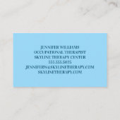 かわいい職業セラピストブルースカイ 名刺 (裏面)