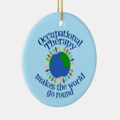 かわいい職業セラピークリスマス セラミックオーナメント (右)