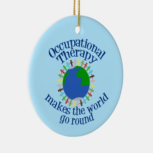 かわいい職業セラピークリスマス セラミックオーナメント (右)