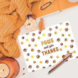 かわいい肉球と感謝の気持ちのカスタム印 サンキューカード