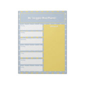 かわいい肉球プリントの食事プランナー ノートパッド (回転)