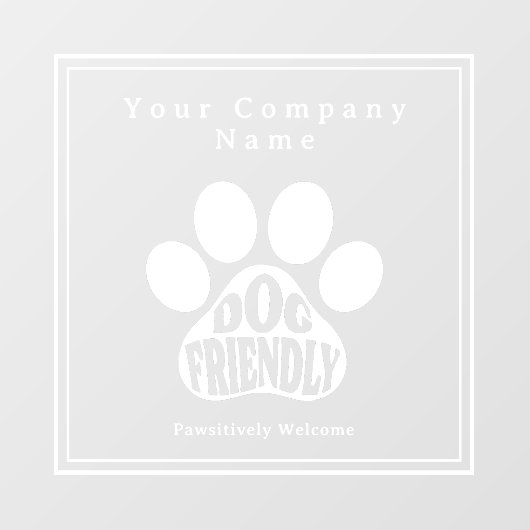 かわいい肉球プリント犬に優しい表示窓ステッカー ウィンドウサイン (シート)