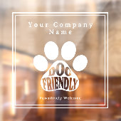 かわいい肉球プリント犬に優しい表示窓ステッカー ウィンドウサイン (シート2)