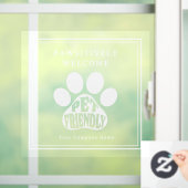 かわいい肉球プリント ペットフレンドリー サイン ウィンドウ デカール ウィンドウサイン (ホーム)