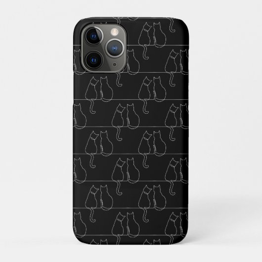 かわいい肉球プリント 動物 犬好き ホワイトライン コンター Case-Mate iPhoneケース (裏)