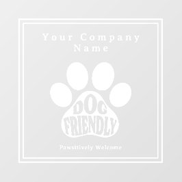 かわいい肉球プリント 犬に優しいサイン ウィンドウステッカー ウィンドウサイン