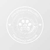 かわいい肉球 犬に優しいカフェ 看板 窓 ステッカー ウィンドウサイン (シート)