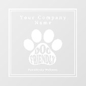 かわいい肉球 犬に優しいサイン ウィンドウステッカー ウィンドウサイン (シート)