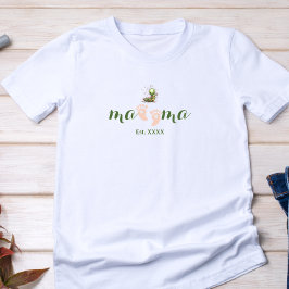 かわいい肌色の赤ちゃんの足 ハート ママ いも虫 トライブレンドＴシャツ