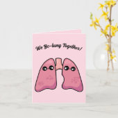 かわいい肺 - 人体生物学 カード (黄色い花)