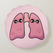 かわいい肺 - 人体生物学 ラウンドクッション (裏面)