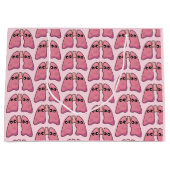 かわいい肺 - 人体生物学 ラージペーパーバッグ (正面)