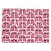 かわいい肺 - 人体生物学 ラージペーパーバッグ (裏面)