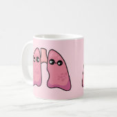 かわいい肺 - 人体解剖学 コーヒーマグカップ (正面左)
