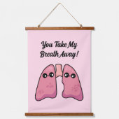 かわいい肺 – 人間生物学 吊り下げ型タペストリー (正面)