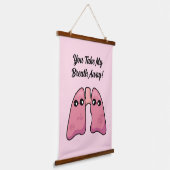 かわいい肺 – 人間生物学 吊り下げ型タペストリー (傾斜あり)