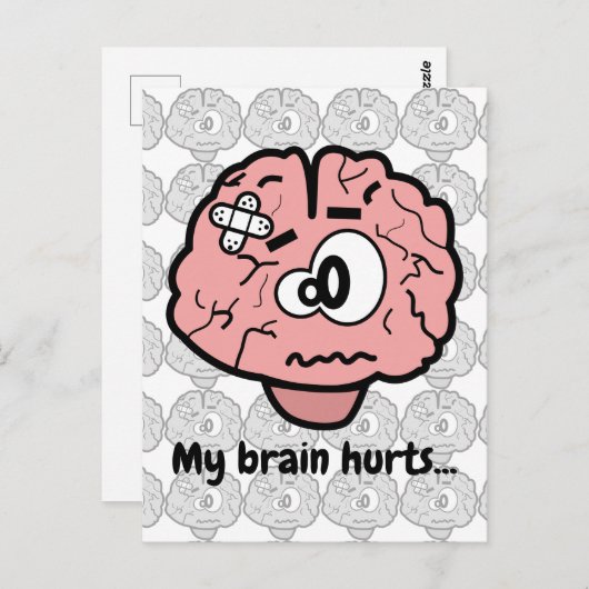 かわいい脳傷心理ニューロロジーアニメ ポストカード (正面/裏面)