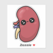 かわいい腎臓 - 人体生物学 シール (シート)