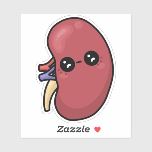 かわいい腎臓 - 人体生物学 シール (シート)
