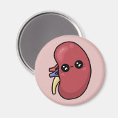 かわいい腎臓 - 人体生物学 マグネット (正面/裏面)