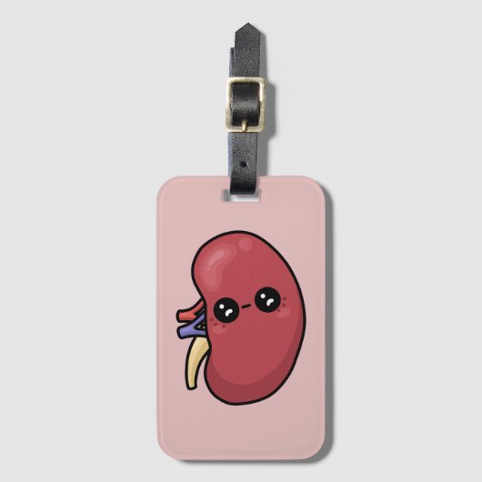 かわいい腎臓 - 人体生物学 ラゲッジタグ (正面縦)