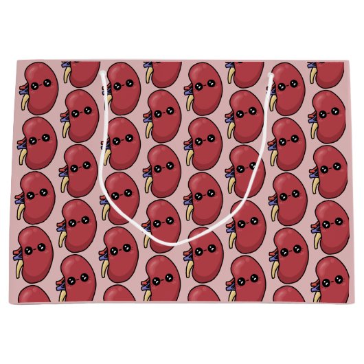 かわいい腎臓 - 人体生物学 ラージペーパーバッグ (正面)